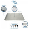 Redi Base 46x37 Barrier Free Shower Pan With Center Drain