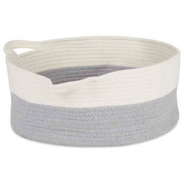 White And Gray Cotton Rope Cat Ears Pet Basket