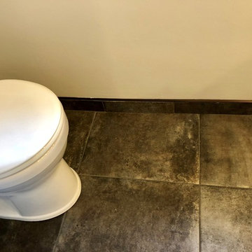Moline, IL Bath Remodel-Koch Cherry Stone-Black Pearl Granite-Tile Shower