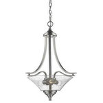 Millennium Lighting - Millennium Lighting 1473-SN Natalie - 3 Light Pendant - Pendants serve as both an excellent source of illumination and an eye-catching decorative fixture Shade Included: YesNatalie Three Light Pendant Satin Nickel Clear Seeded Glass *UL Approved: YES *Energy Star Qualified: n/a *ADA Certified: n/a *Number of Lights: Lamp: 3-*Wattage:100w A bulb(s) *Bulb Included:No *Bulb Type:A *Finish Type:Satin Nickel