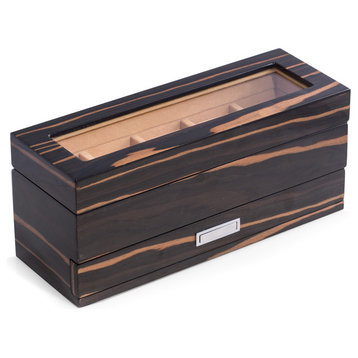 Lacquered Wood 5-Watch Box