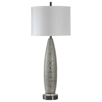 Signature 1 Light Table Lamp, Silver, 17"