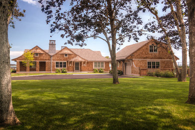 Transitional exterior home idea in New York