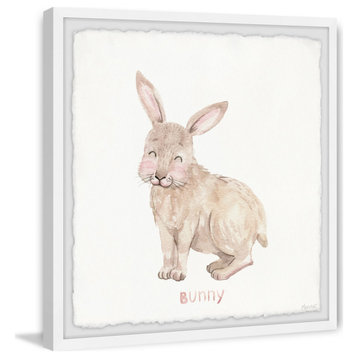 "Sweet Little Bunny" Framed Painting Print, 12x12