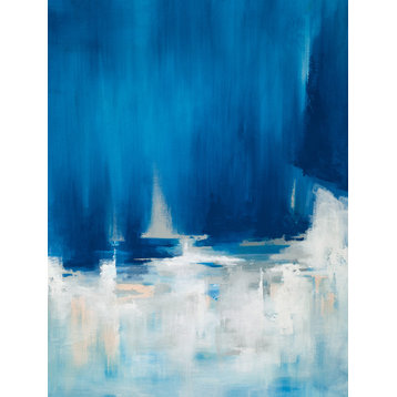 "Blue Ending" Gallery Wrapped Giclee Print On Canvas With Gel Texture