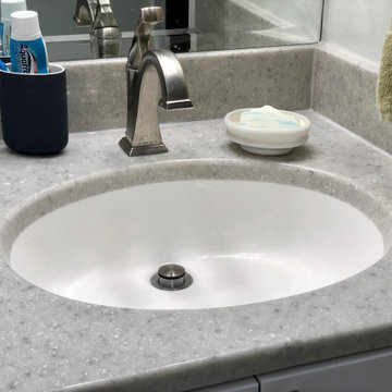 Moline Master Bath updates-Koch Cabinets-Painted White-Onyx Dove