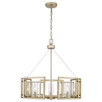 Marco 5-Light Chandelier, White Gold