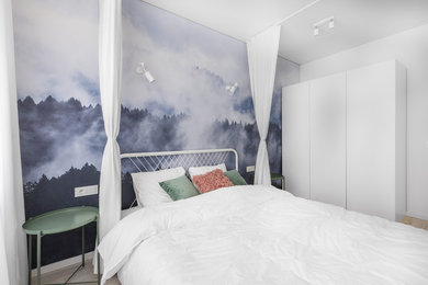 Inspiration for a scandinavian bedroom remodel in Other