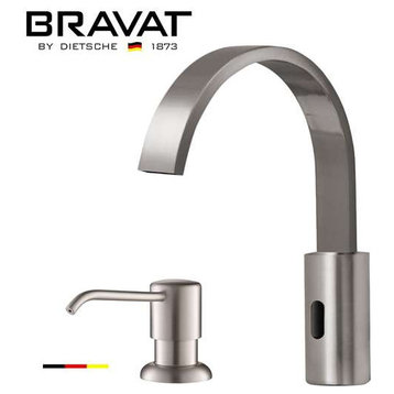 Fontana Commercial Brushed Nickel Touchess Automatic Touchless Sensor Faucet