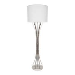 Worlds Away Harding Silver Floor Lamp - Floor Lamps
