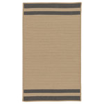 Colonial Mills - Denali End Stripe Rug, Gray 5'x8' - Denali End Stripe - Grey 5'x8'DE85R060X096S Denali End Stripe - Grey 5'x8' Rug, 100% Polypropylene - Rectangle. Understated show-stopper. Double-striped. Classic design matches your home. Put it under dining room table. Accentuate your sunroom. Refine your patio. Neutral base color . Muted accents.  Stain/Fade/Mildew Resistant: This item maintains its color  and holds up well in damp spaces such as bathrooms, basements, kitchens and even outdoors, Reversible: This rug is crafted to last  and last. Reversibility adds longevity with twice the wear and tear.