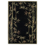 KAS Rugs & Home - Sparta 3147 Black Bamboo Border Rug, 3'6"x5'6" - Sparta 3147 Black Bamboo Border 3'6"x5'6". Hand-Tufted of 100% Wool with Cotton Backing. Made in China. Vacuum regularly & spot clean stains. Professional cleaning recommended periodically.