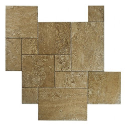 4 sz. Pattern Set Travertine - Caramel Walnut Blend - Flooring