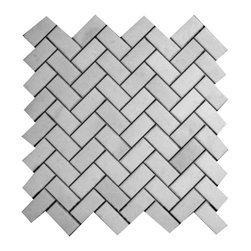 Statuary Crystal Marble Italian White Statuario Herringbone Mosaic Tile Polished - Home Accessories & Decor