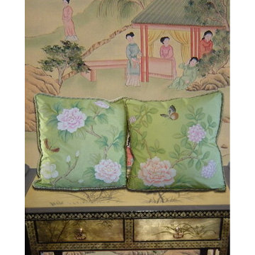 hand painted wallpaper/ Embroidered wallpaper and other hand painted prodcuts