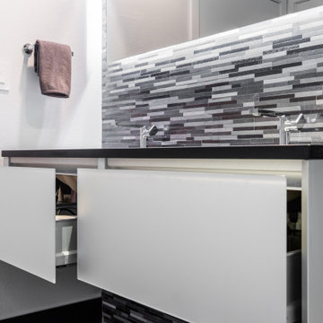 Spacious Floating Vanity with Kohler Composed(R) Sink Faucets