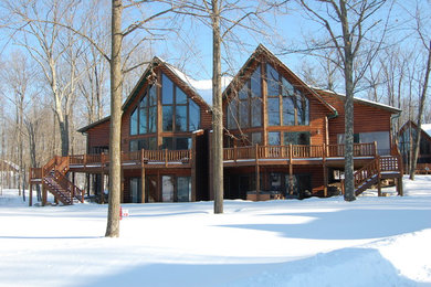 Example of a mountain style deck design in Other