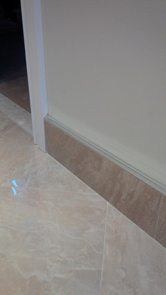 Wood Or Tile Baseboard In Bathrooms, Bathroom Floor Trim Ideas