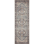 Loloi II - Loloi II Printed Hathaway Navy/Multi Area Rug, 2'6"x7'6" - Timeless and traditional, Hathaway offers a hand-knotted vintage rug look with modern day durability and value. Created in China of 100% polyester, this printed interpretation offers old world style with the benefit of every day wear ability. Its updated color palette is a perfect balance of warm tan, beige and buff with steely blue slate and navy.
