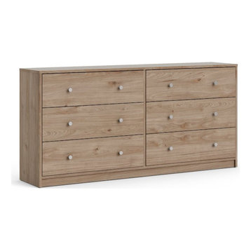 Portland 6 Drawer Double Dresser, Jackson Hickory
