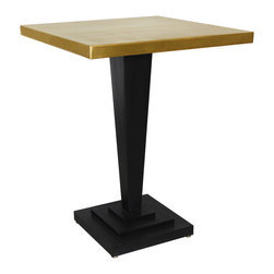 Brasserie Brass or Copper Top Bar Table - Indoor Pub And Bistro Tables