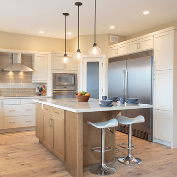 Traditional Kitchen with Urban Effects Cabinetry