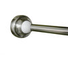 Brushed Nickel Rotator Rod, The Curved Shower Rod That Rotates, White, Standard