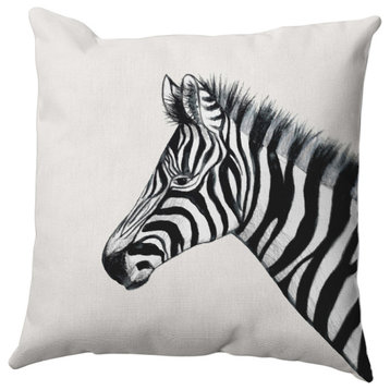 Zebra Pillow, 18"x18"