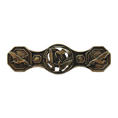 50 Most Por Sports Themed Cabinet And Drawer Pulls For 2018 Houzz Notting Hill Decorative Hardware Crane Dance Pull Brite Br Cabinet And Drawer Handle Pulls