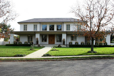 Example of a trendy exterior home design in New York