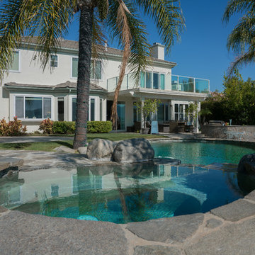 Custom Glass Panel Railing, Balcony Waterproofing, Walkway