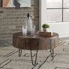 Accent Cocktail Table, Railroad Brown Finish