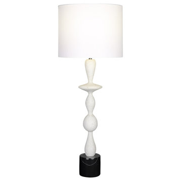 Uttermost Inverse White Marble Table Lamp 29796-1