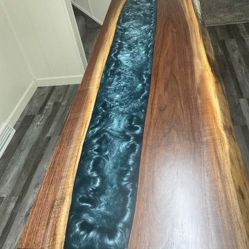Live Edge/Epoxy River hall table