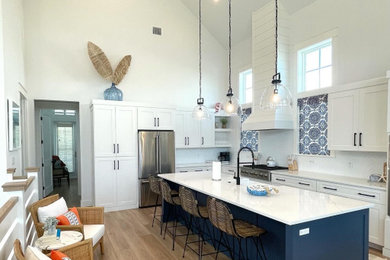 Kitchen - coastal kitchen idea in Houston