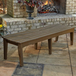 Hourglass H098 Outdoor Pine Three Seat Bench in Brown - Outdoor Benches