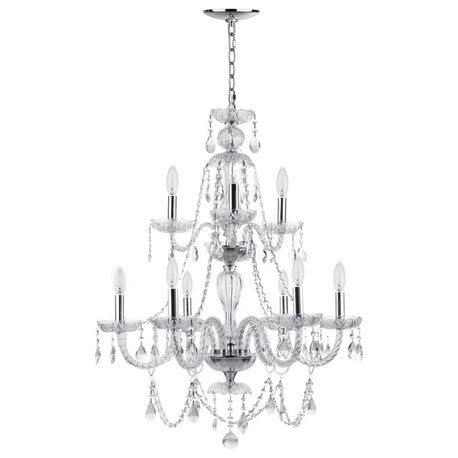 Safavieh Aura 9-Light 26" Diameter Adjustable Beaded Chandelier