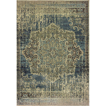Oriental Weavers Raleigh 6649H 5'3"x7'6" Blue/Ivory Rug