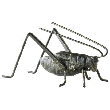 Cyan Cricket Sculpture 04351, Raw Steel