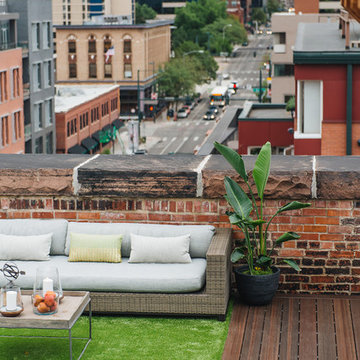 Urban Rooftop Deck -- Envision Distinction Rustic Walnut composite decking