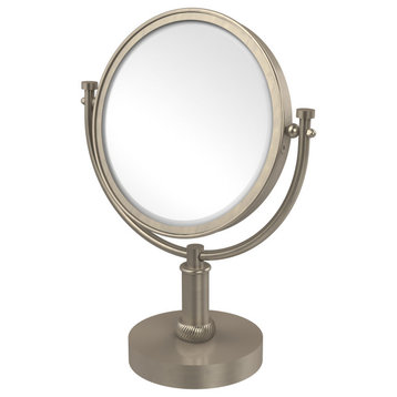 Allied Brass 8" Vanity Top Make-Up Mirror 3X Magnification, Antique Pewter