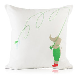 Elephant & Fish Haati Pillow - Decorative Pillows