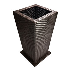 Tall Outdoor Wicker Planter - Outdoor Pots And Planters