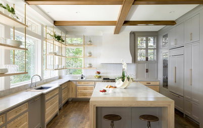 5 Ways to Work in Windows Behind Kitchen Cabinetry