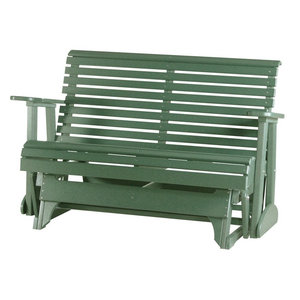 Worldwide Sourcing Bh 10em Steel Glider Two Seat Green