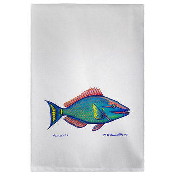 Parrot Fish Guest Towel - Two Sets of Two (4 Total)