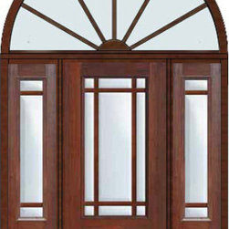 Prehung French Sidelights-Transom Door 80 Marginal 9 Lite Marginal - Patio Doors