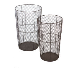 Vagabond Vintage - 2 Piece Evermain Round Wire Baskets - Baskets