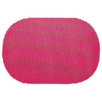 Fishnet Pink Yarrow Oval Placemat