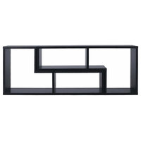 TV Stand in L-Shaped MDF, Black